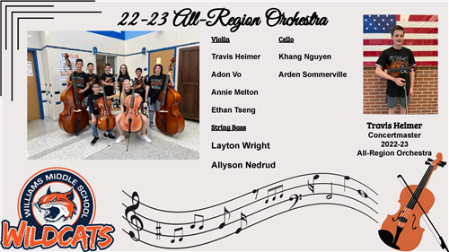 Williams Middle School Orchestra Students